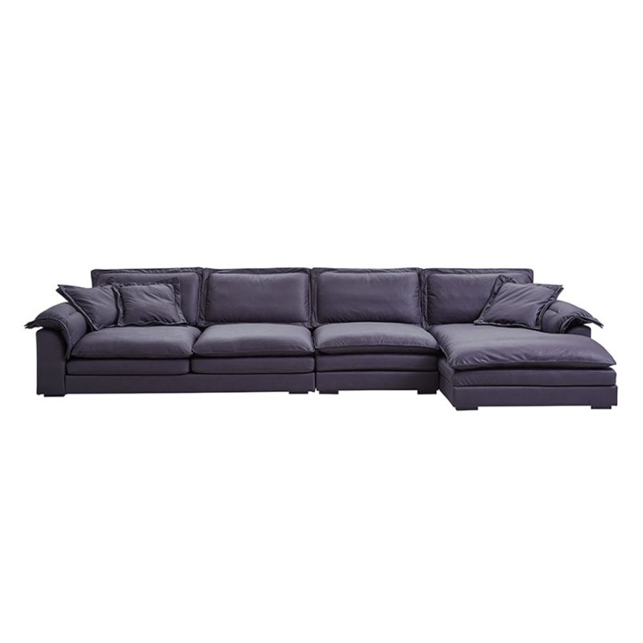 Living Room 25home | Sandwich Sectional Black