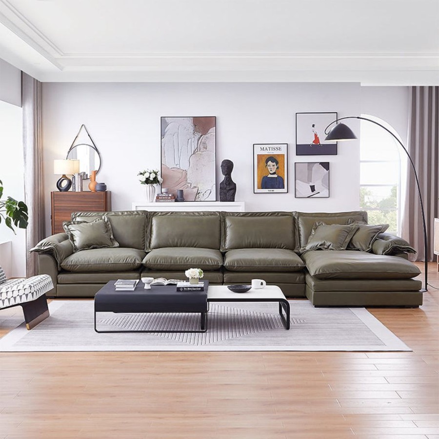 Living Room 25home | Sandwich Sectional Olive