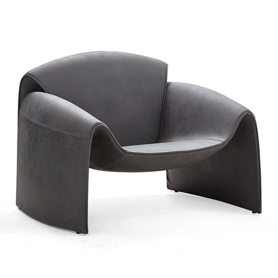 Living Room 25Home | Salo Luxury Le Club Armchair Gray