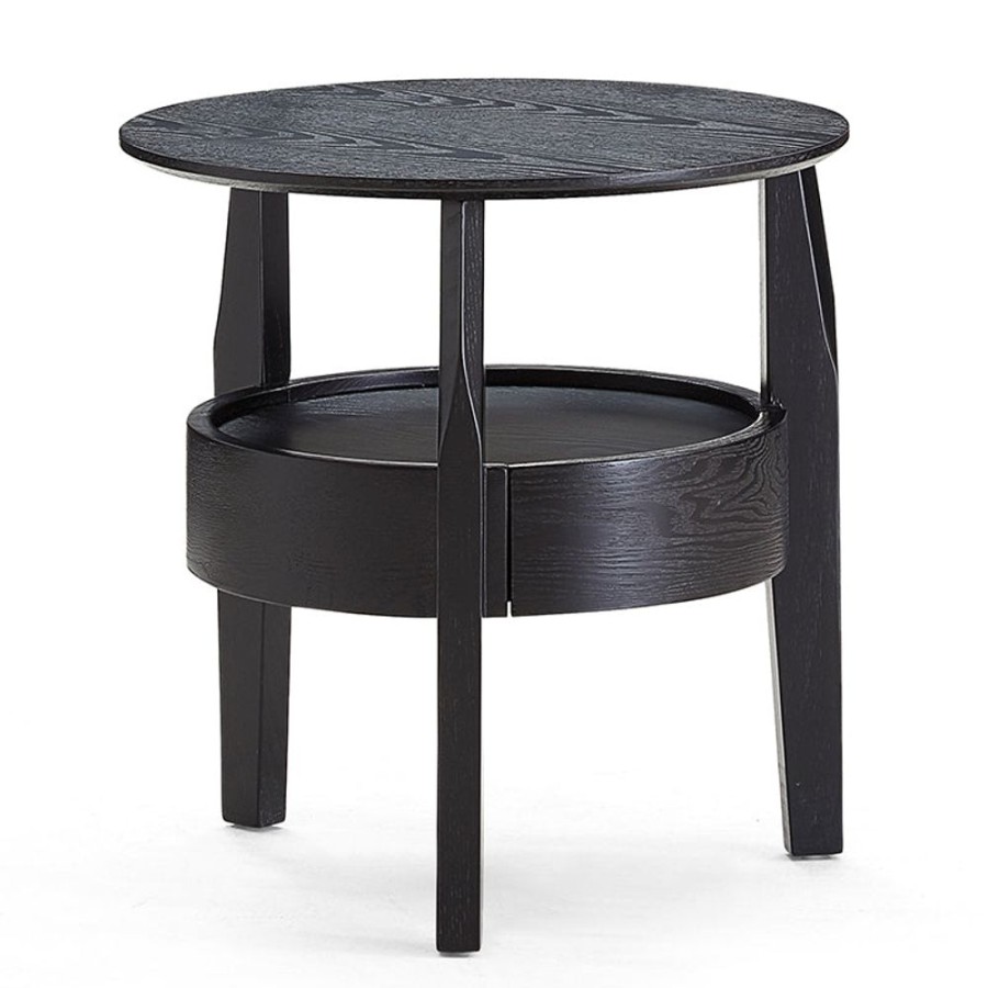 Living Room 25Home | Aalto Solid Wood Storage Coffee Table Black