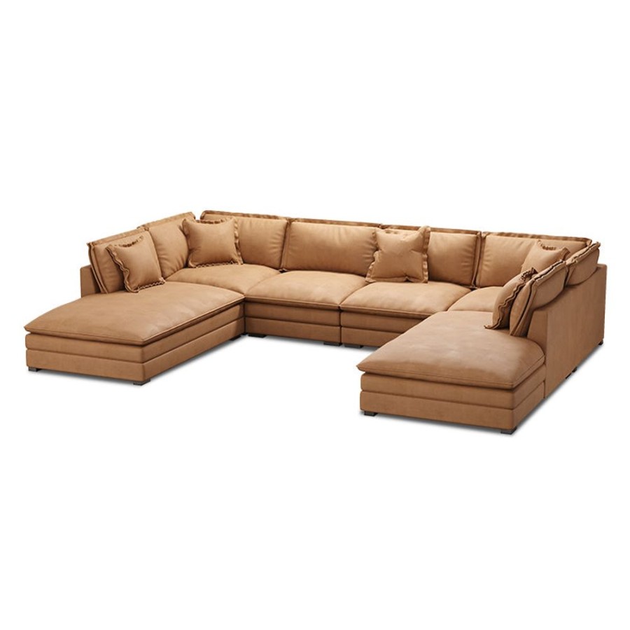 Living Room 25home | Sandwich U-Shaped Bumper Sectional