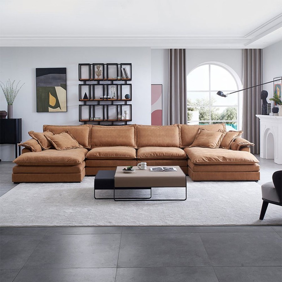 Living Room 25home | Sandwich Double Chaise Sectional