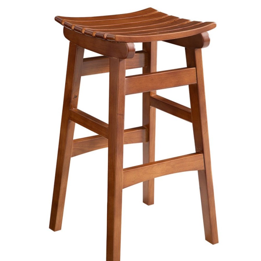 Living Room 25Home | Aalto Wood Saddle Bar Stool