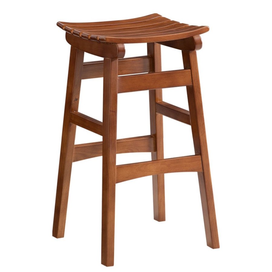 Living Room 25Home | Aalto Wood Saddle Bar Stool