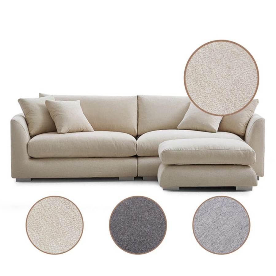 Living Room 25Home | Polyester Feathers Loveseat And Ottoman Covers