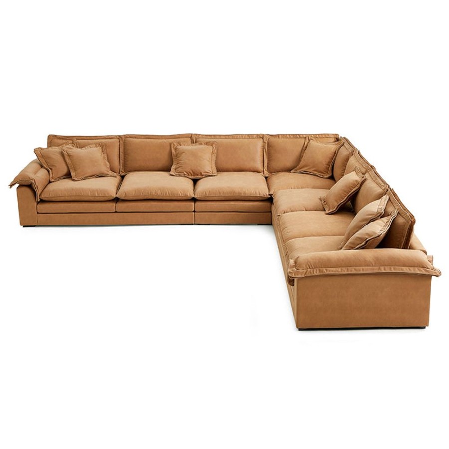 Living Room 25home | Sandwich Corner Sectional Camel