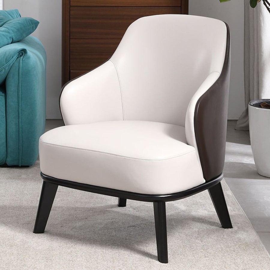 Living Room 25Home | Salo Elegant Cotton Barrel Armchair Beige