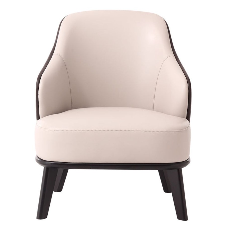 Living Room 25Home | Salo Elegant Cotton Barrel Armchair Beige