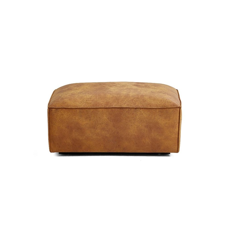 Living Room 25Home | Air Leather Ottoman