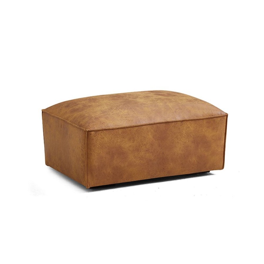 Living Room 25Home | Air Leather Ottoman