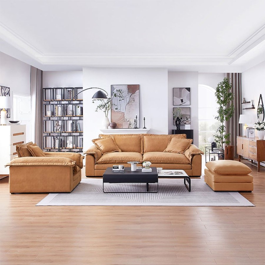 Living Room 25home | Sandwich Sofa Set 2 Camel