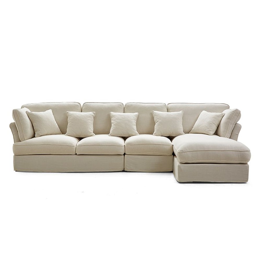 Living Room 25Home | Hygge Sectional Lounger White