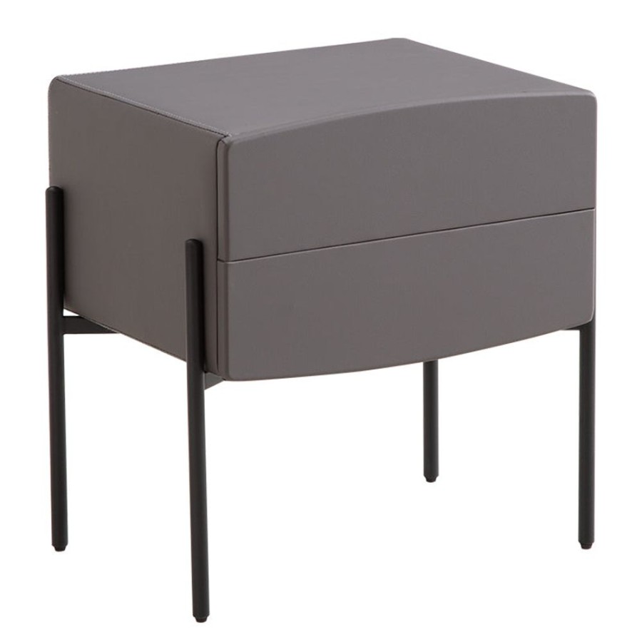 Living Room 25Home | Aalto Chic 2-Drawer Nightstand Gray