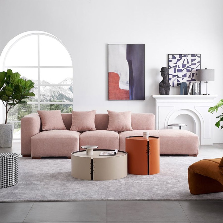 Living Room 25Home | Tetris Ricky Sectional Pink