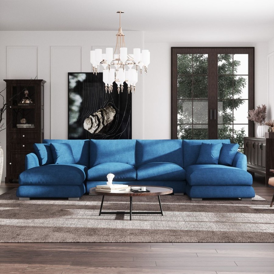 Living Room 25Home | Aalto Boutique Feathers Double Chaise Sectional