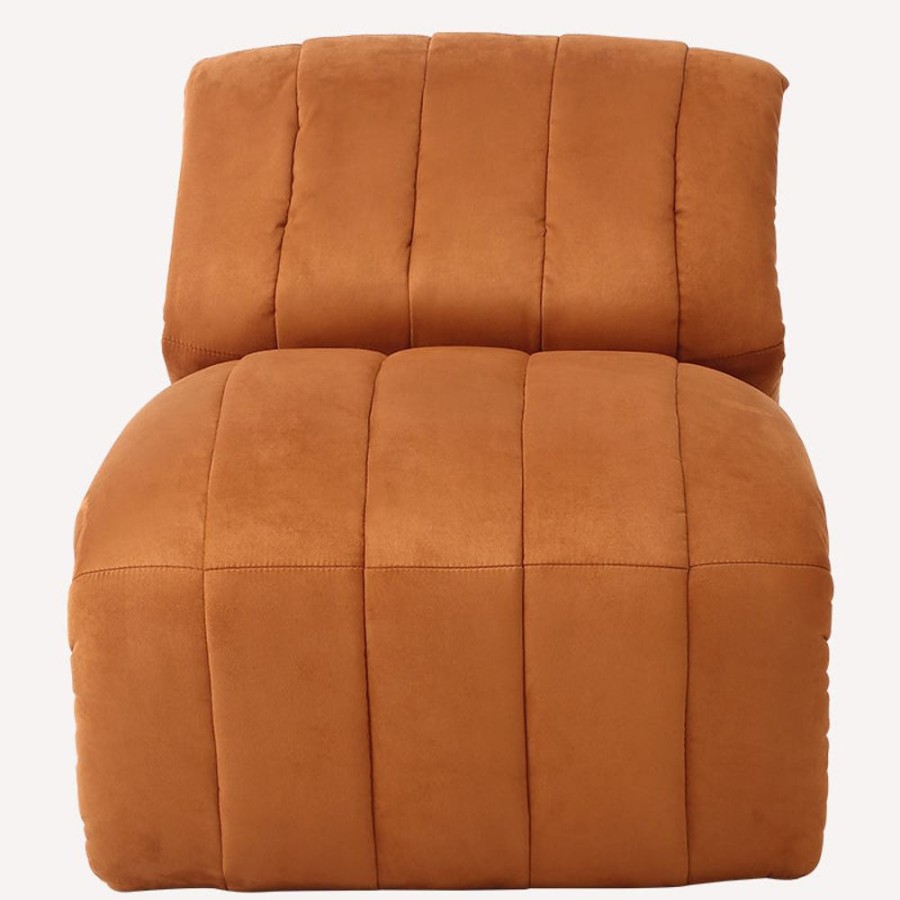 Living Room 25Home | Gullichsen Suede Adjustable Recliner Chair Orange