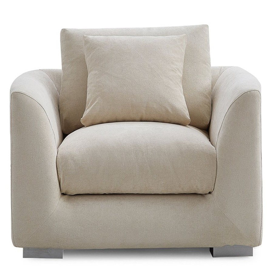 Living Room 25Home | Aalto Boutique Feathers Armchair Beige