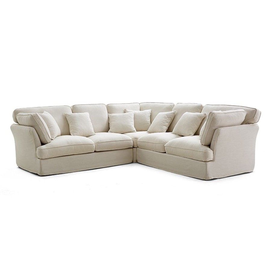 Living Room 25Home | Hygge Corner Sectional White