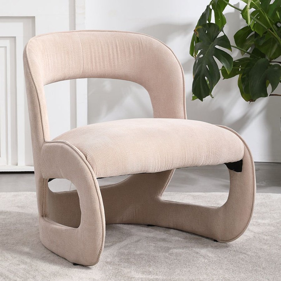 Living Room 25Home | Gullichsen Suede Sinuous Easy Chair Pink