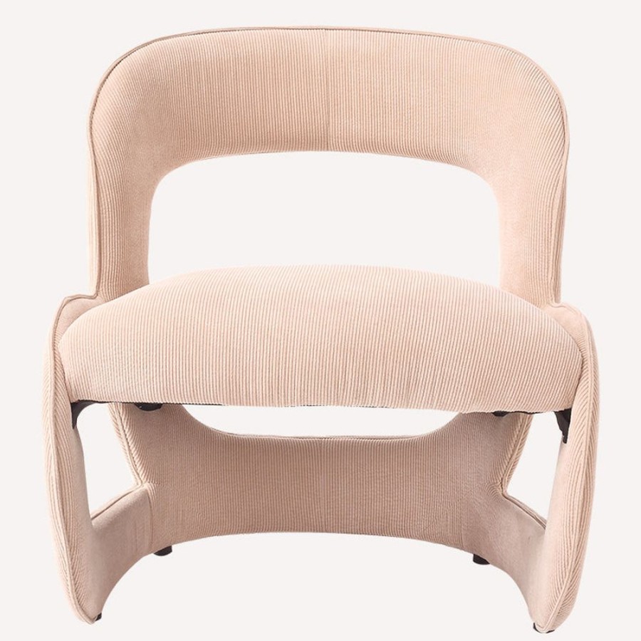 Living Room 25Home | Gullichsen Suede Sinuous Easy Chair Pink