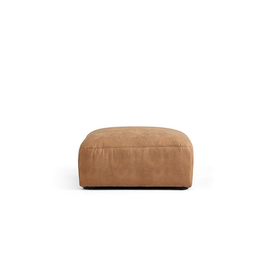 Living Room 25home | Air Leather Industrial Ottoman