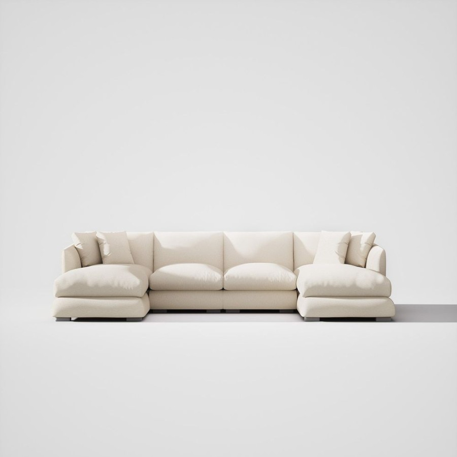 Living Room 25Home | Aalto Boutique Feathers Double Chaise Sectional